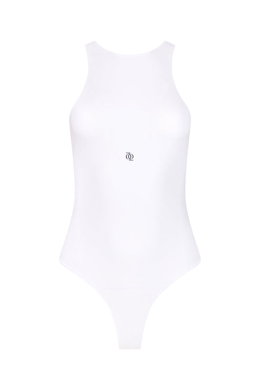 Second Skin High-Neck Bodysuit White